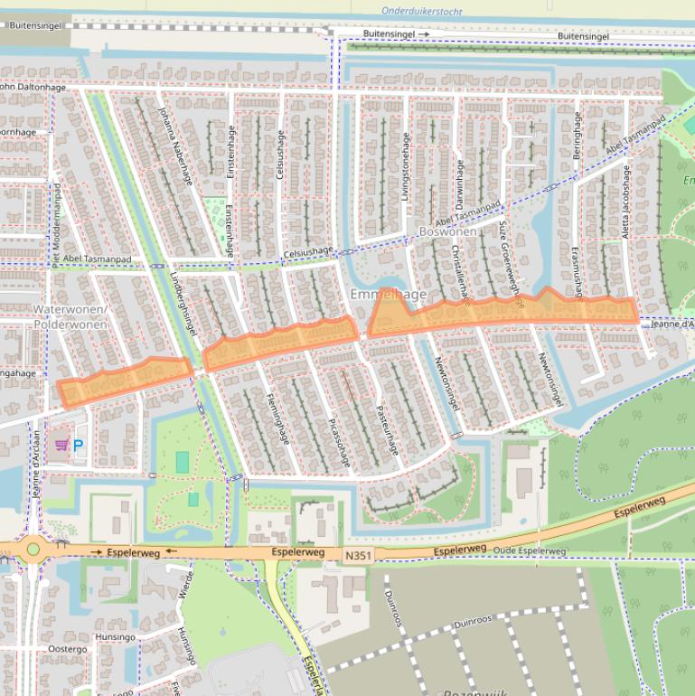 Kaart van postcodegebied 8302ZA.