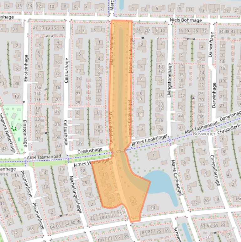 Kaart van postcodegebied 8302ZS.