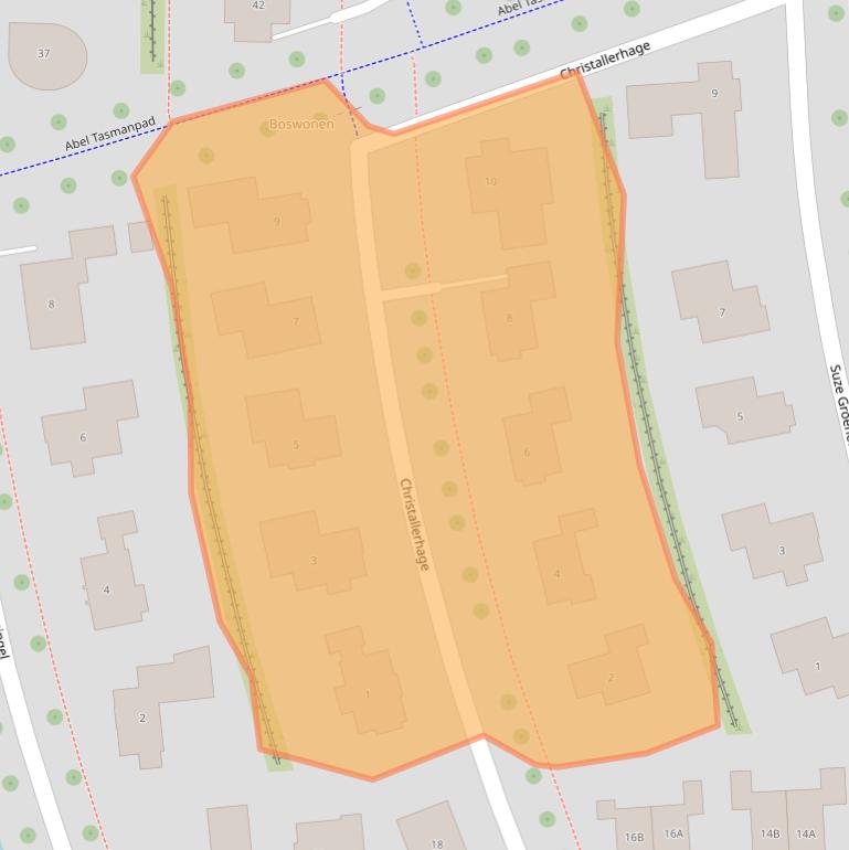 Kaart van postcodegebied 8302ZV.