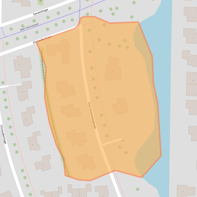 Kaart van postcodegebied 8302ZW.