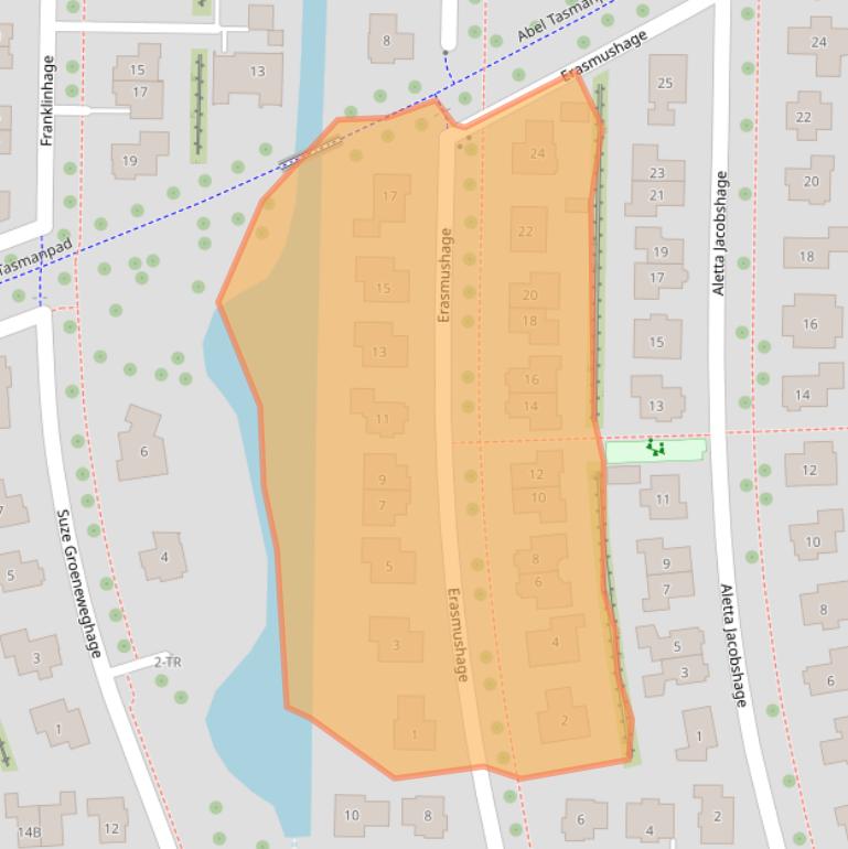 Kaart van postcodegebied 8302ZX.
