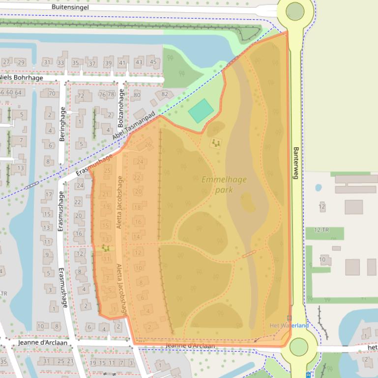 Kaart van postcodegebied 8302ZZ.