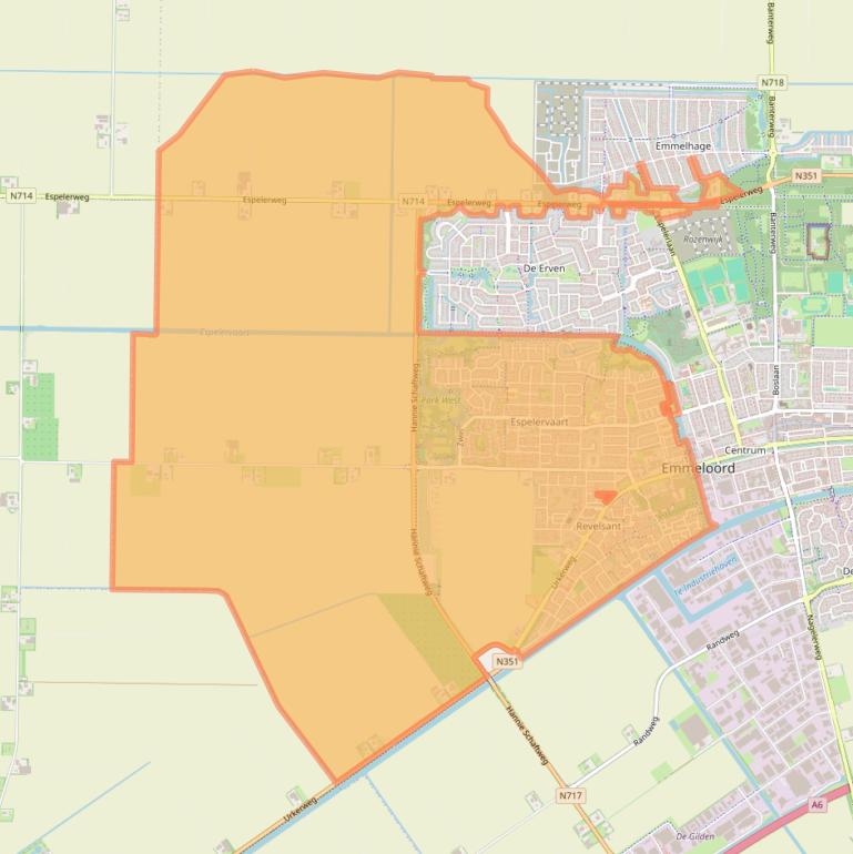 Kaart van postcodegebied 8303.