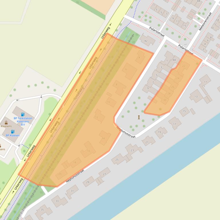 Kaart van postcodegebied 8303AB.