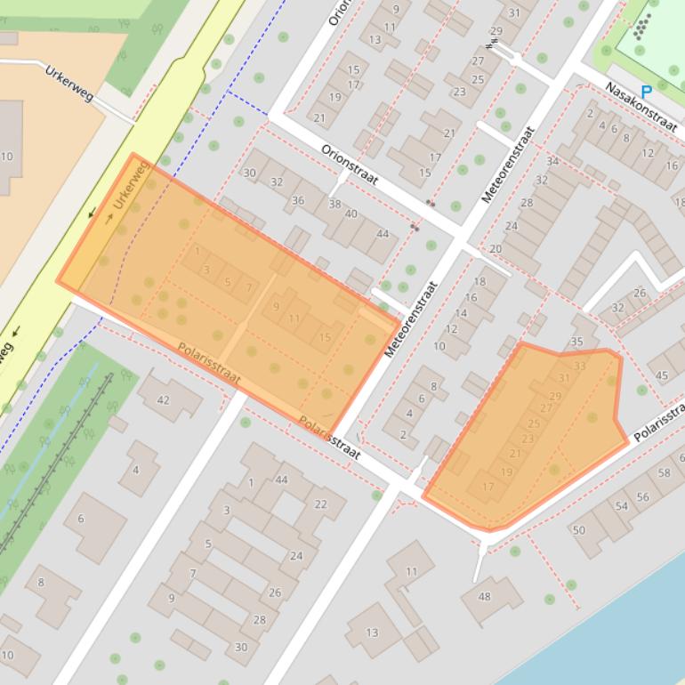 Kaart van postcodegebied 8303AC.