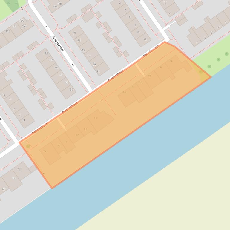 Kaart van postcodegebied 8303AG.