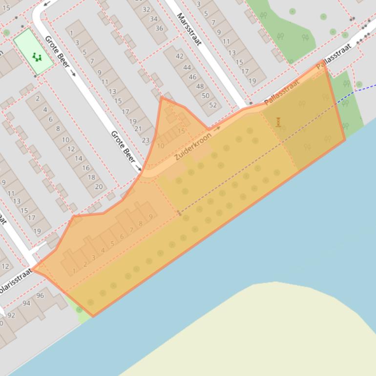 Kaart van postcodegebied 8303AH.