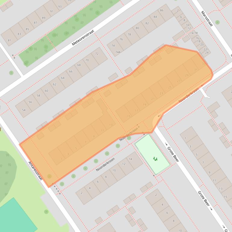 Kaart van postcodegebied 8303AN.