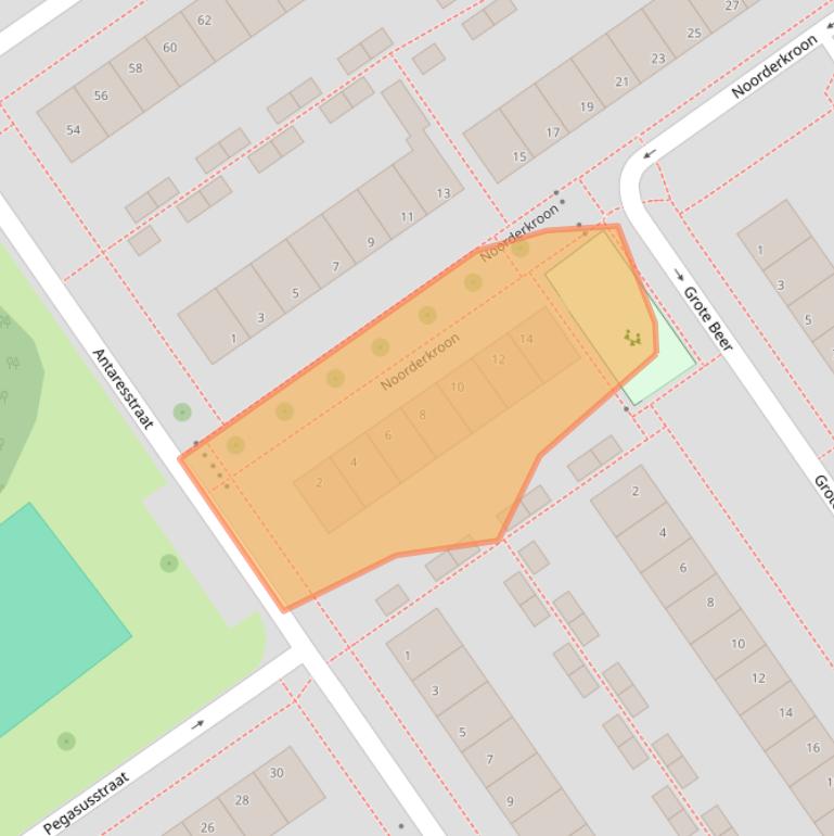 Kaart van postcodegebied 8303AP.