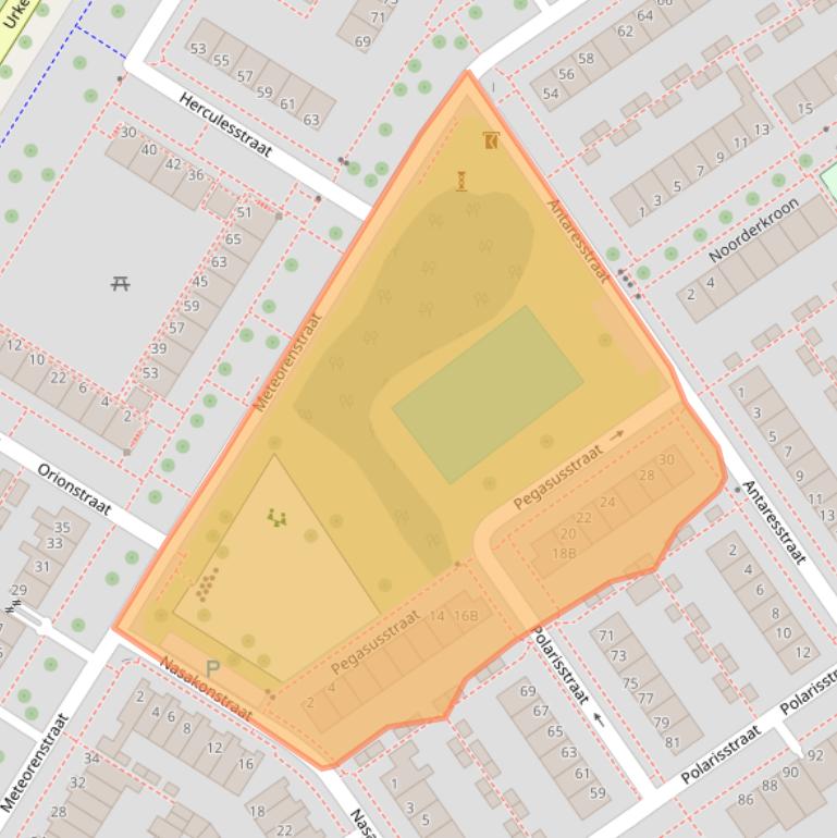 Kaart van postcodegebied 8303AR.