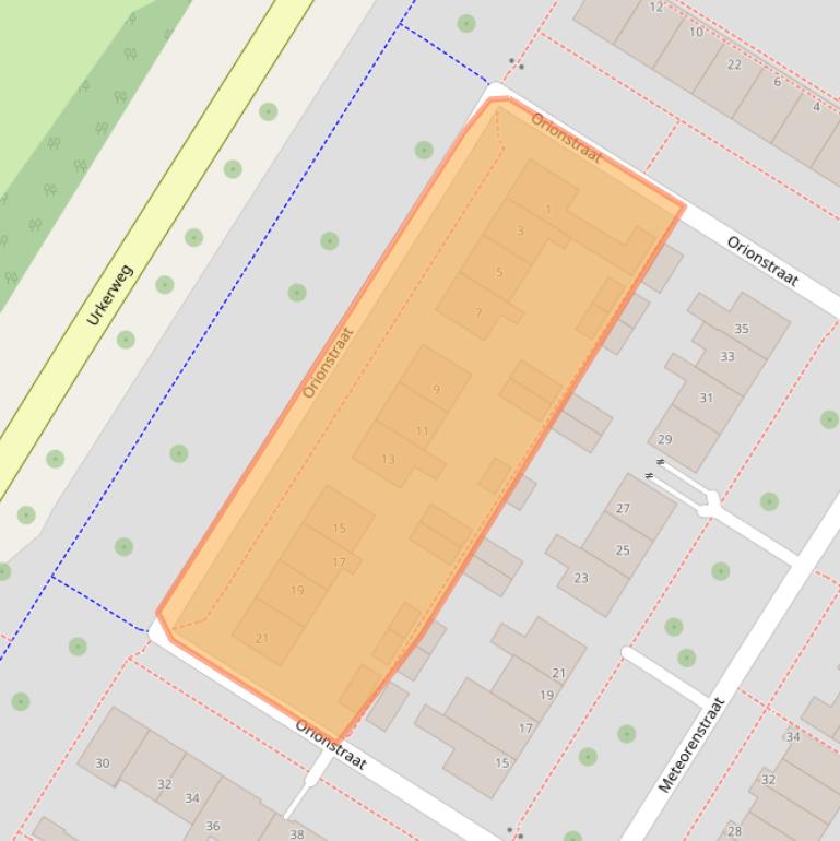 Kaart van postcodegebied 8303AT.