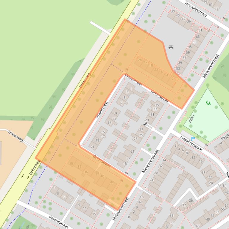 Kaart van postcodegebied 8303AV.