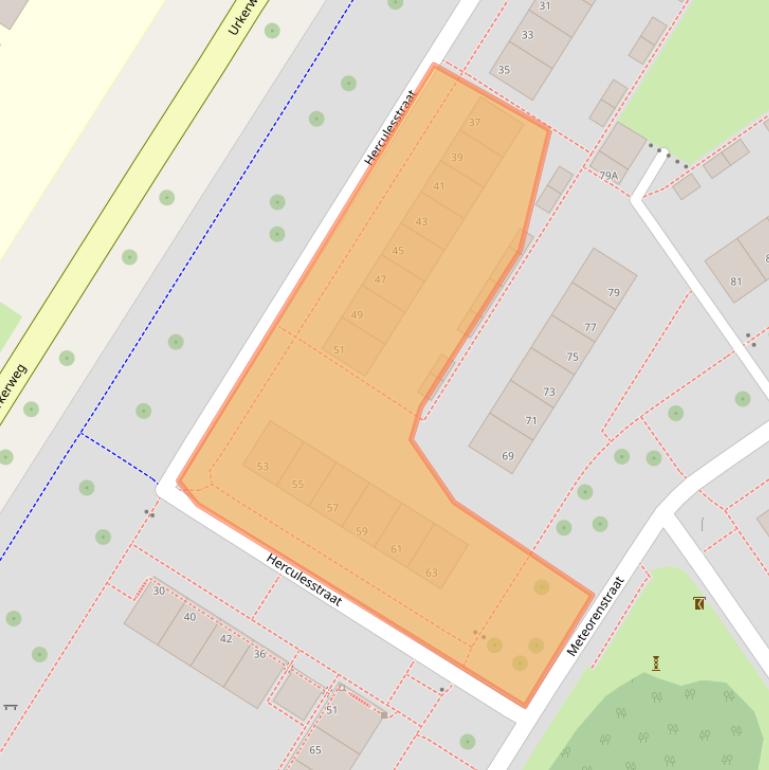 Kaart van postcodegebied 8303AX.