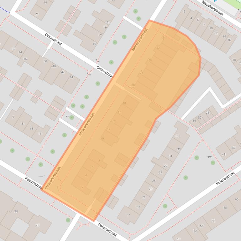 Kaart van postcodegebied 8303BA.