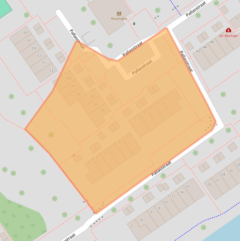 Kaart van postcodegebied 8303BH.