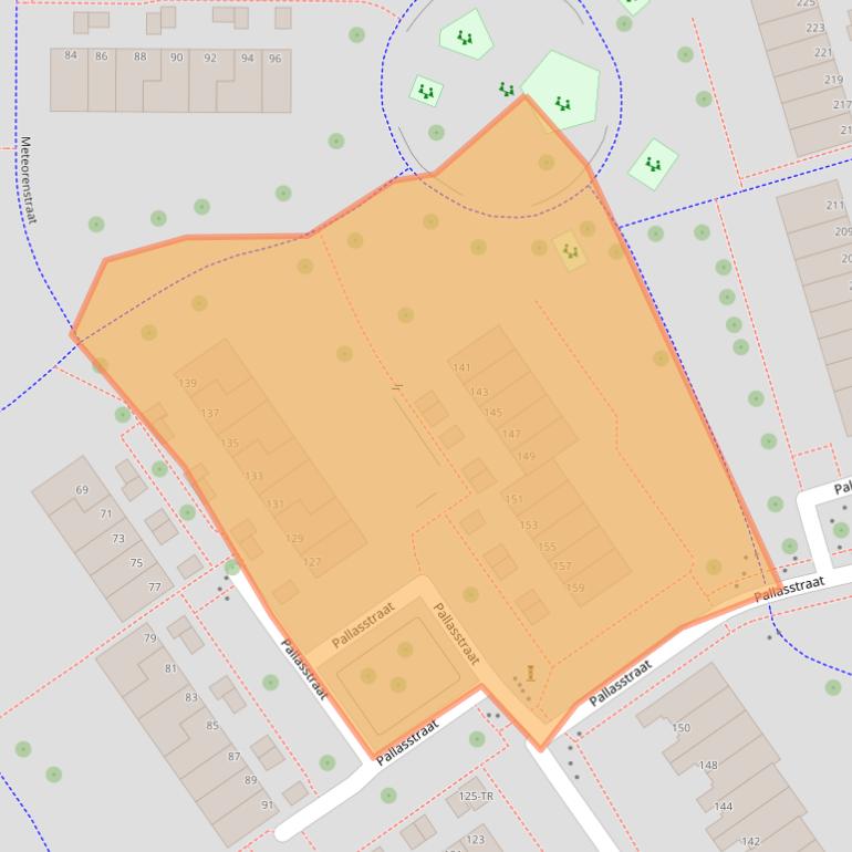 Kaart van postcodegebied 8303BL.