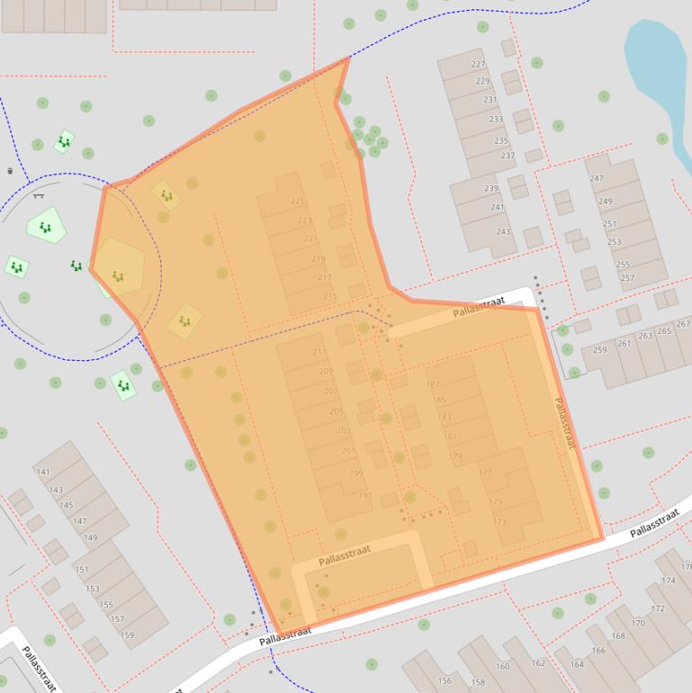 Kaart van postcodegebied 8303BM.