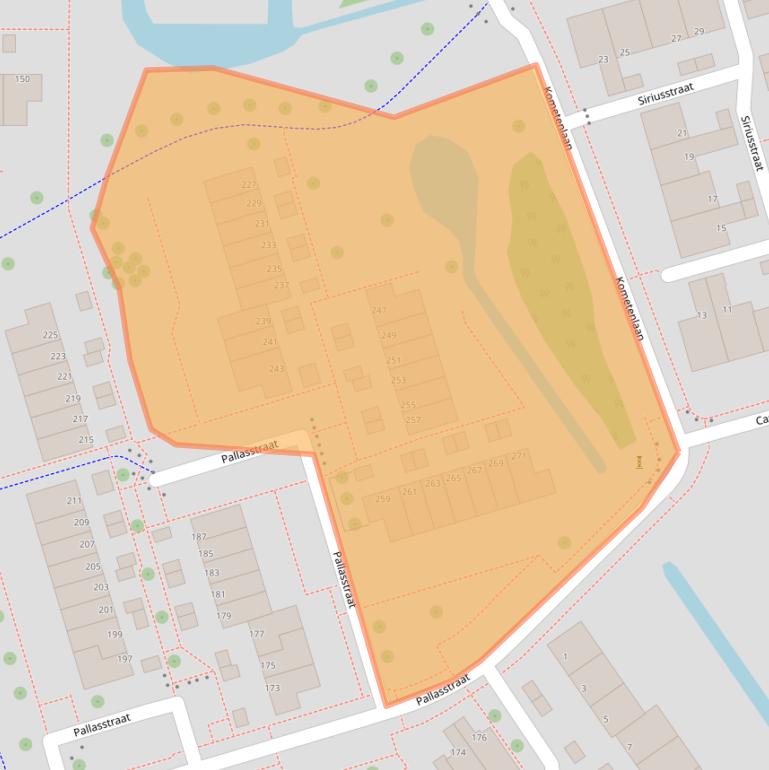 Kaart van postcodegebied 8303BN.