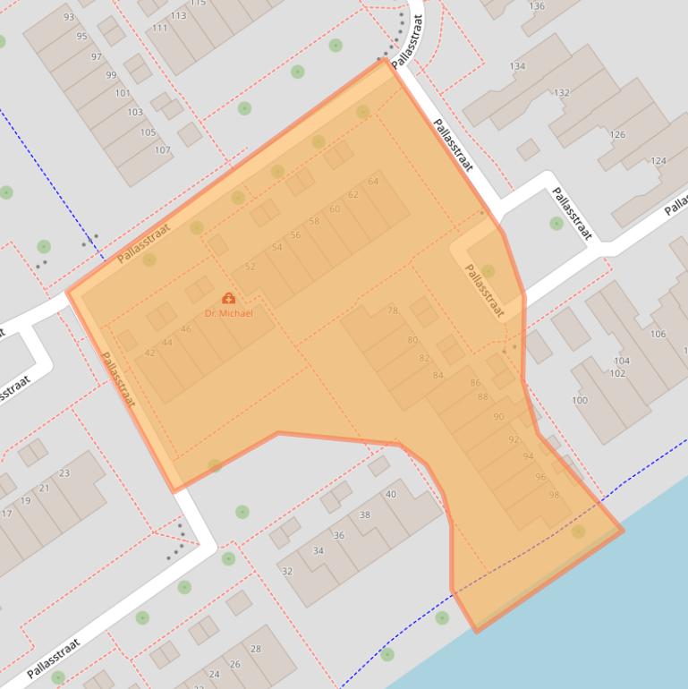 Kaart van postcodegebied 8303BR.