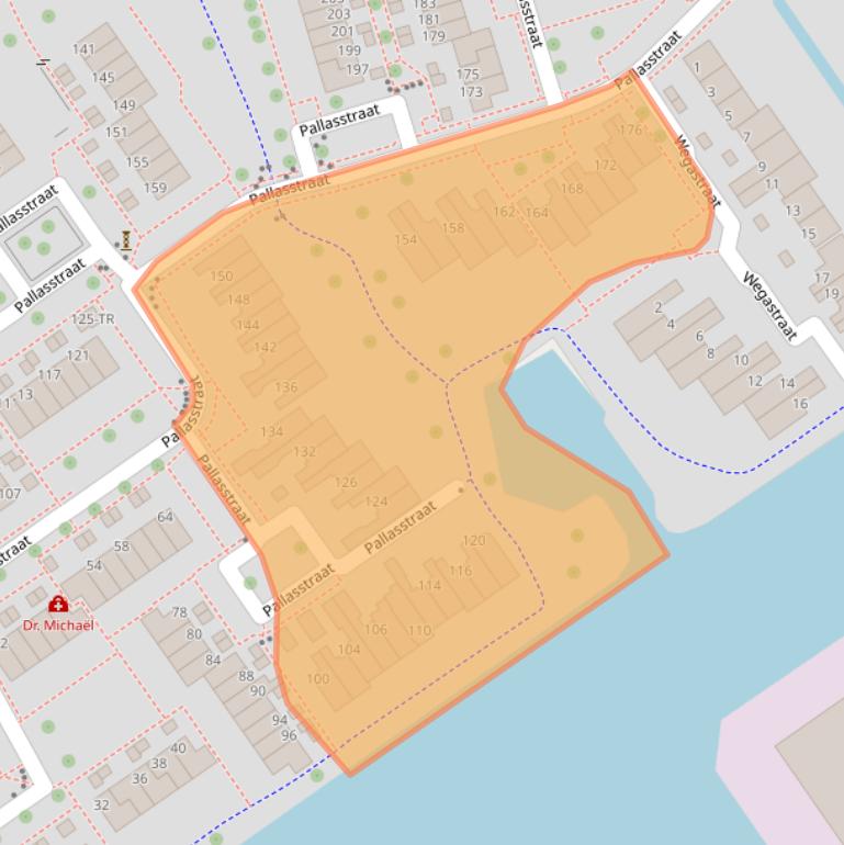 Kaart van postcodegebied 8303BT.