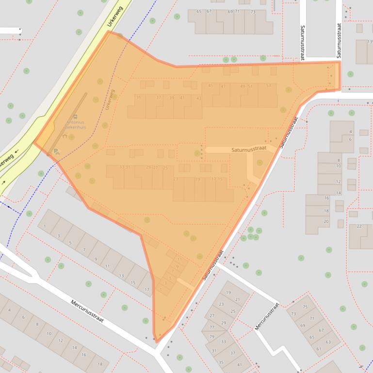 Kaart van postcodegebied 8303CA.