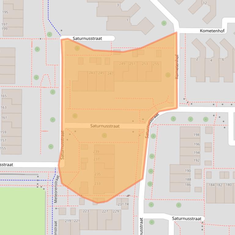 Kaart van postcodegebied 8303CG.