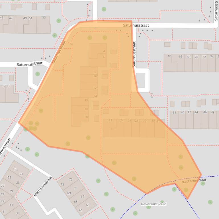Kaart van postcodegebied 8303CJ.