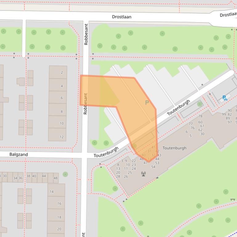 Kaart van postcodegebied 8303CS.