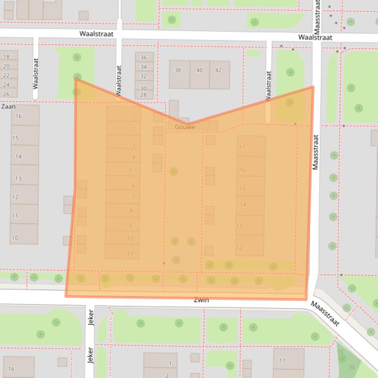 Kaart van postcodegebied 8303DL.