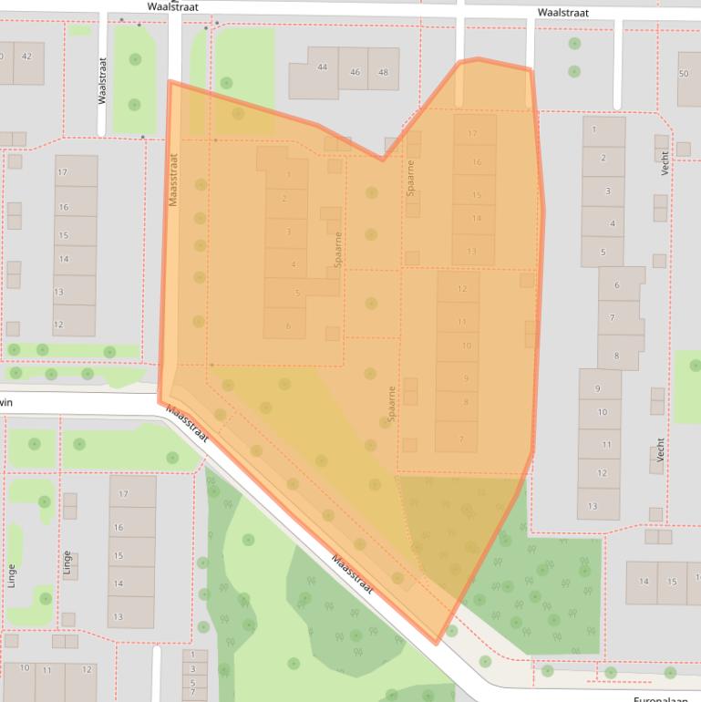Kaart van postcodegebied 8303DN.