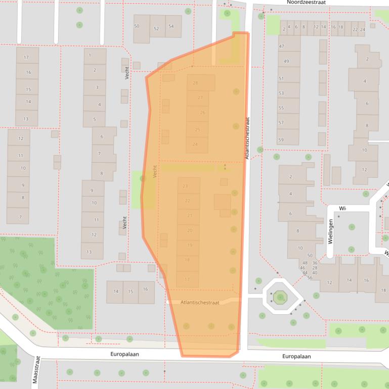 Kaart van postcodegebied 8303DS.