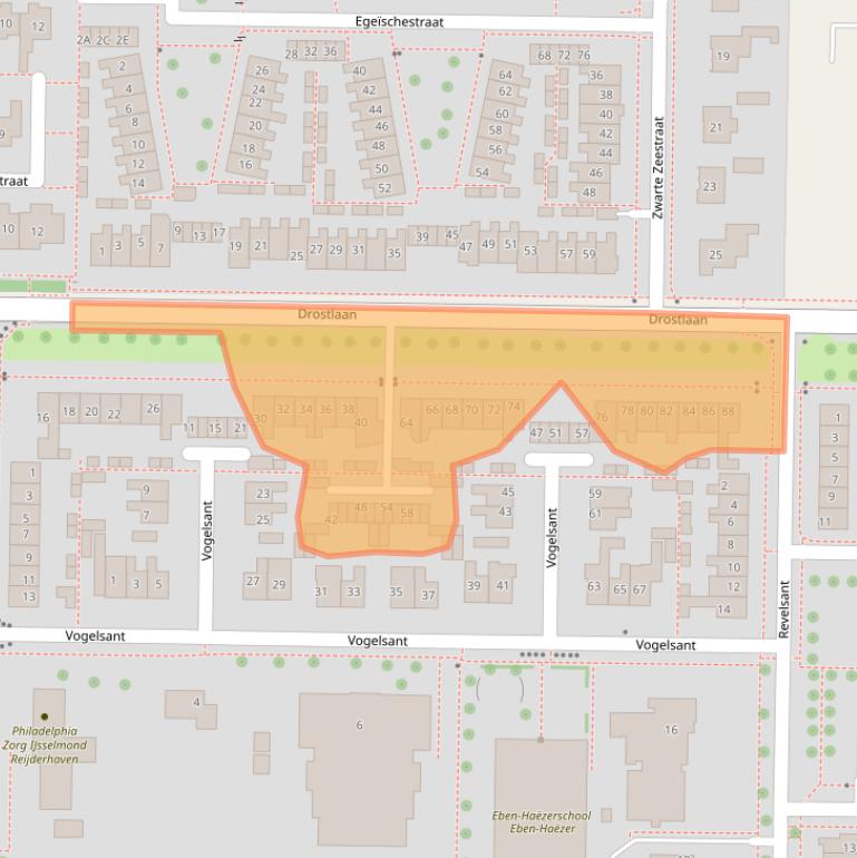 Kaart van postcodegebied 8303EE.