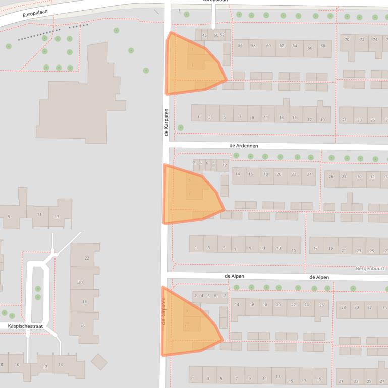Kaart van postcodegebied 8303EZ.