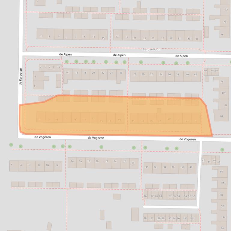 Kaart van postcodegebied 8303GA.