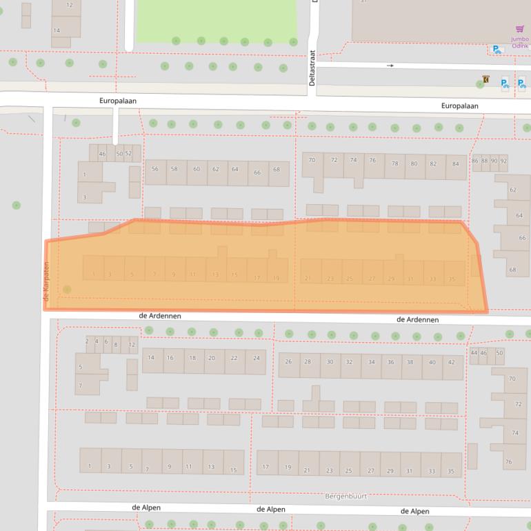 Kaart van postcodegebied 8303GE.
