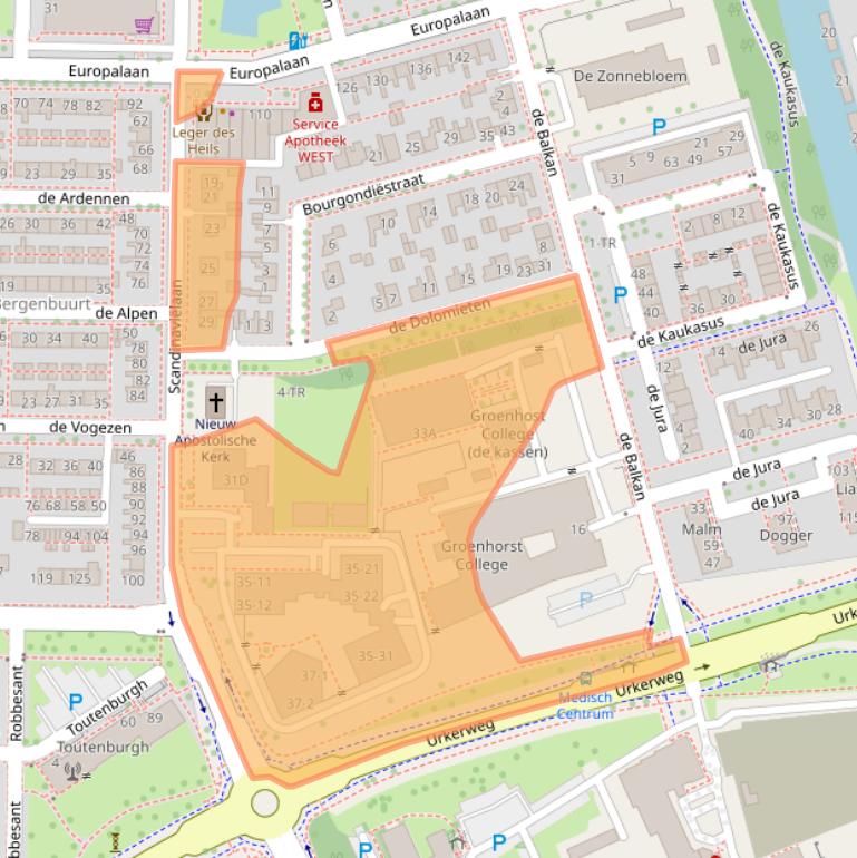 Kaart van postcodegebied 8303GN.