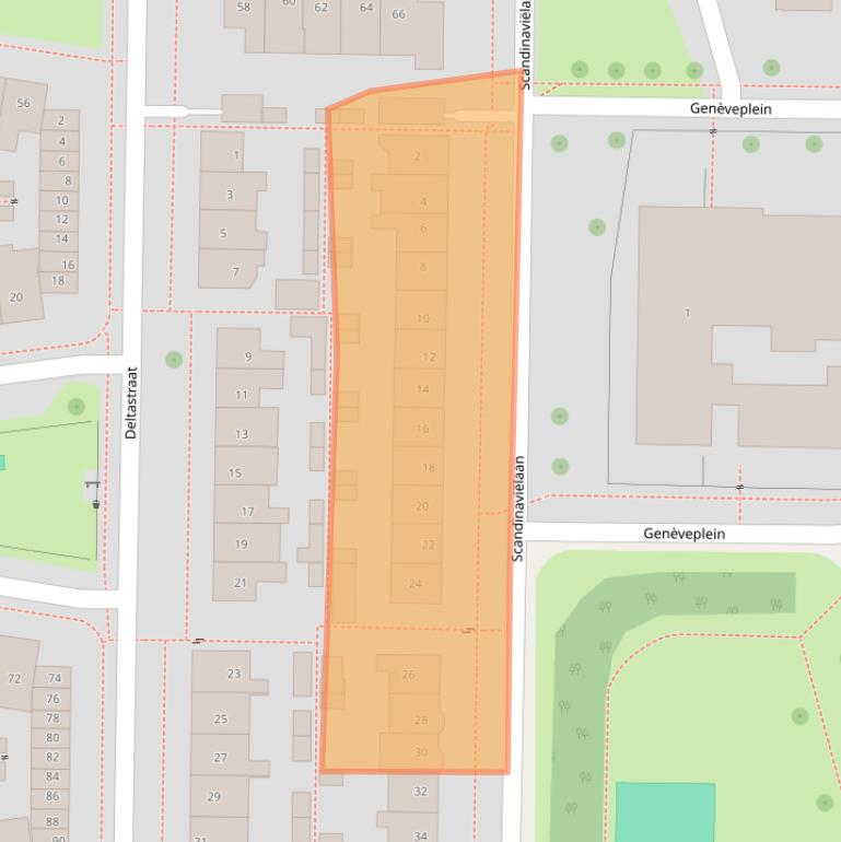 Kaart van postcodegebied 8303GP.