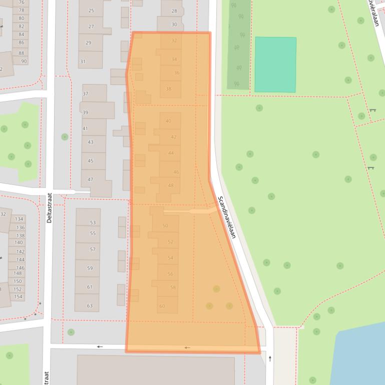 Kaart van postcodegebied 8303GR.