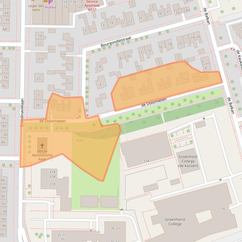 Kaart van postcodegebied 8303GV.