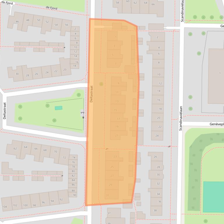 Kaart van postcodegebied 8303HB.