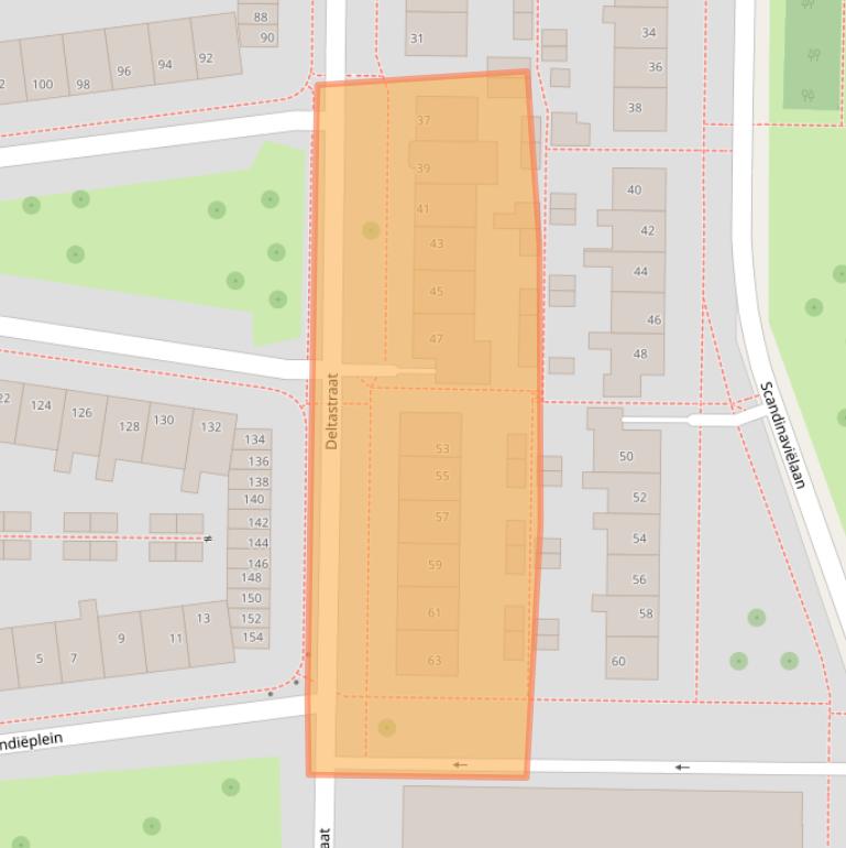 Kaart van postcodegebied 8303HC.