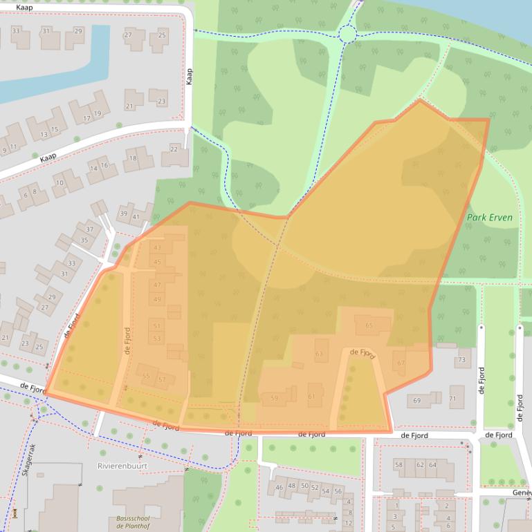 Kaart van postcodegebied 8303HH.