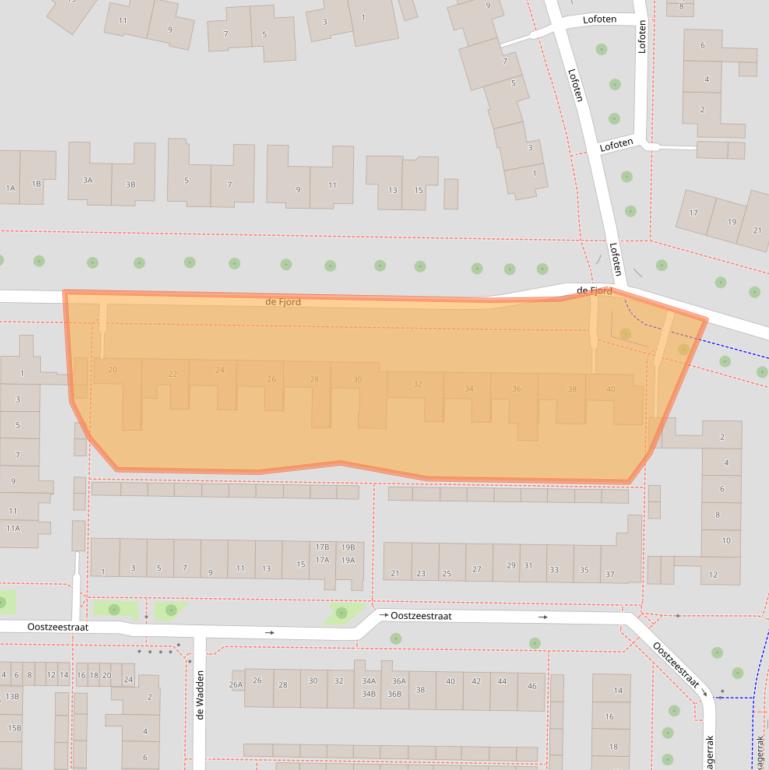 Kaart van postcodegebied 8303HK.