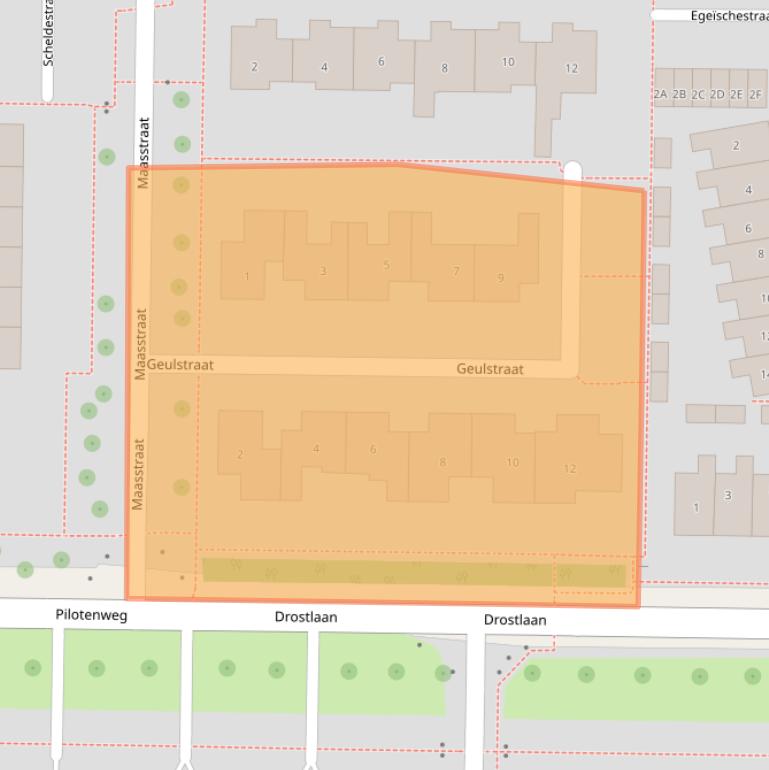 Kaart van postcodegebied 8303JA.
