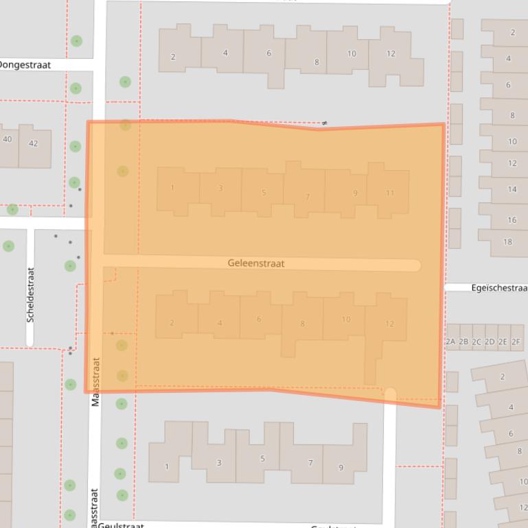 Kaart van postcodegebied 8303JB.