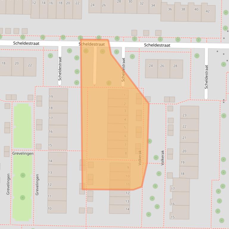 Kaart van postcodegebied 8303JE.