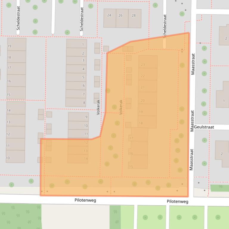 Kaart van postcodegebied 8303JG.
