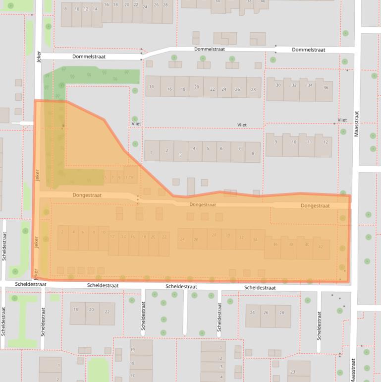 Kaart van postcodegebied 8303JL.