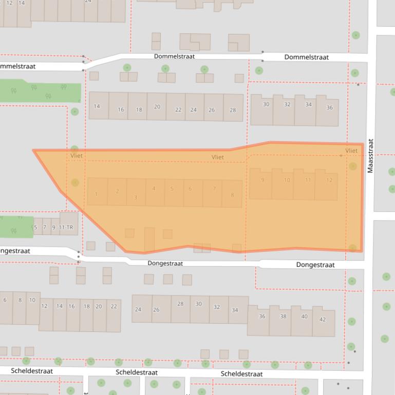 Kaart van postcodegebied 8303JN.