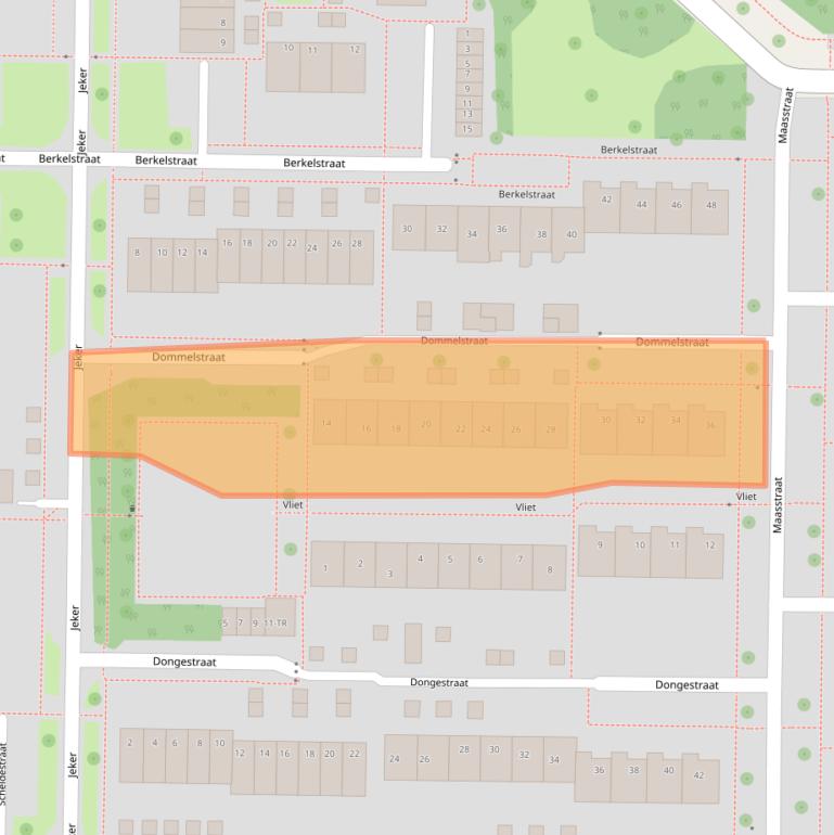 Kaart van postcodegebied 8303JP.